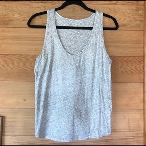 J.Crew Glitter Silver Gray Vintage Cotton Tank